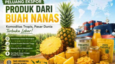 Peluang Ekspor Produk dari Tanaman Buah Nanas, Komoditas Tropis yang Semakin Diminati Dunia